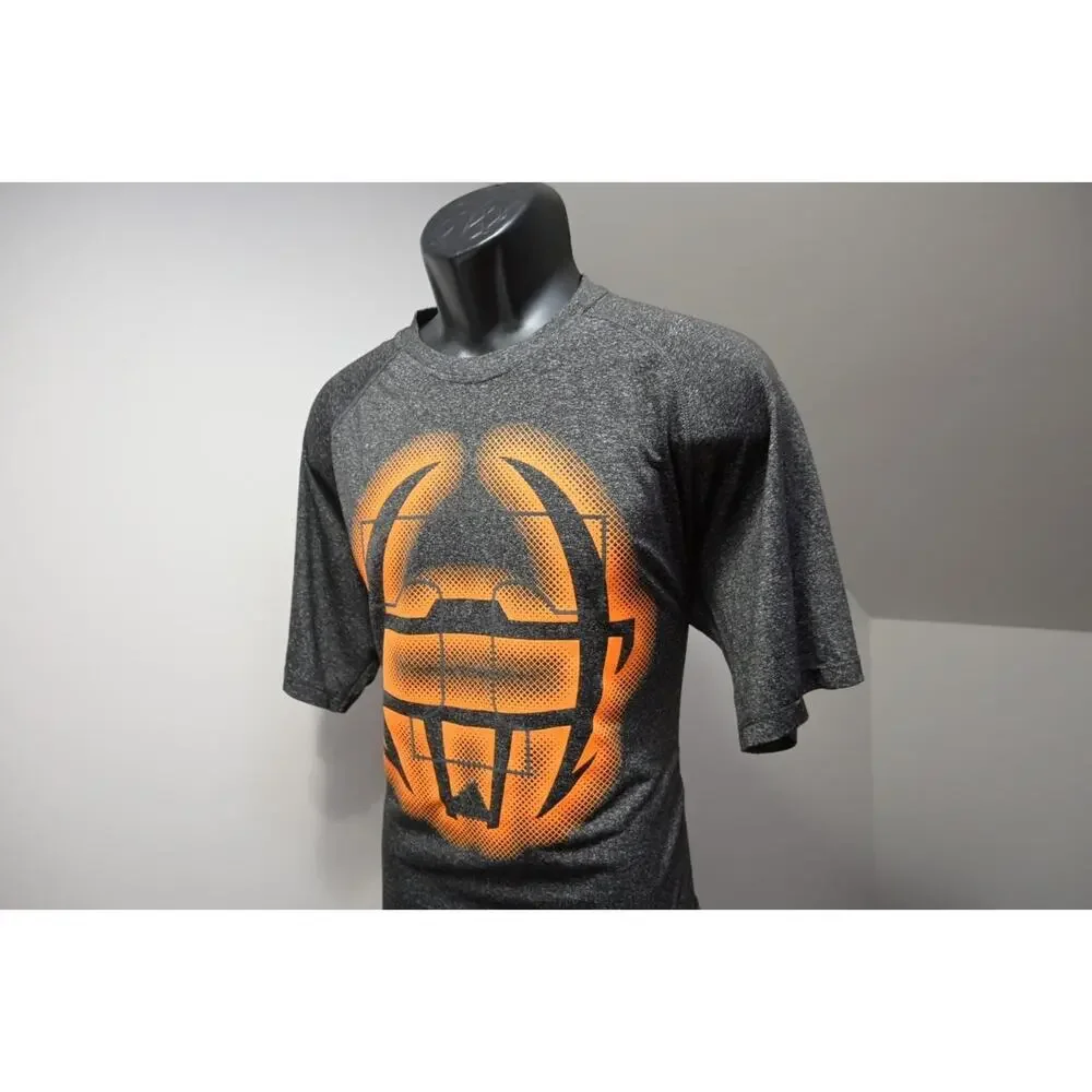 Adidas Gym Shirt ClimaLite Football‎ Gray Short Sleeve Athletic Mens Size Medium